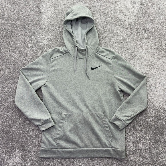 Nike Other - Nike Hoodie Mens Medium Gray Dri Fit Pullover Training Standard Fit CZ6374